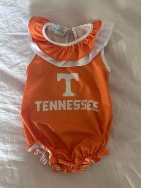 Tennessee Orange Ruffled Baby One-Piece Bodysuit